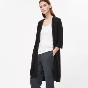 COS longline linen open sweater